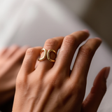 Ring Frequency Plain – 18k Gold Plated | Open Front Collection