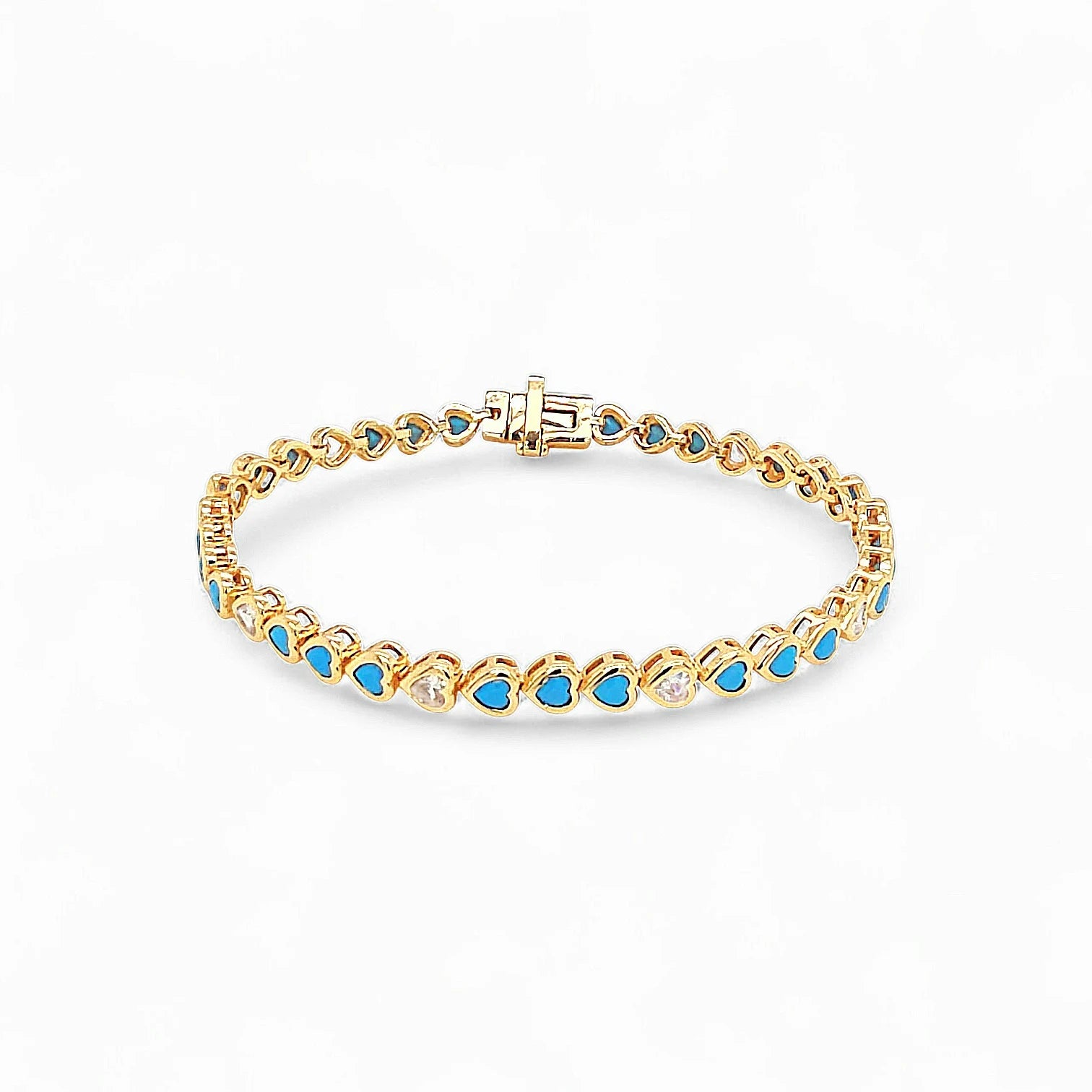 Bracelet Tennis Heart – 18K Gold or Rhodium Plated | Tennis Bracelet Collection