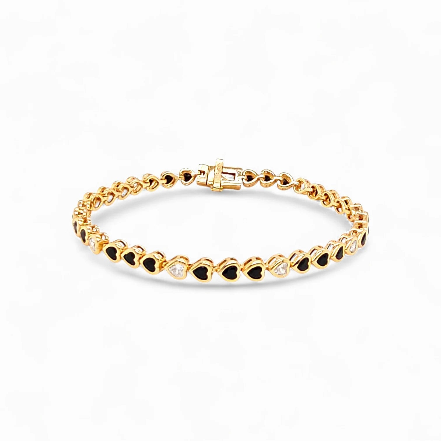 Bracelet Tennis Heart – 18K Gold or Rhodium Plated | Tennis Bracelet Collection