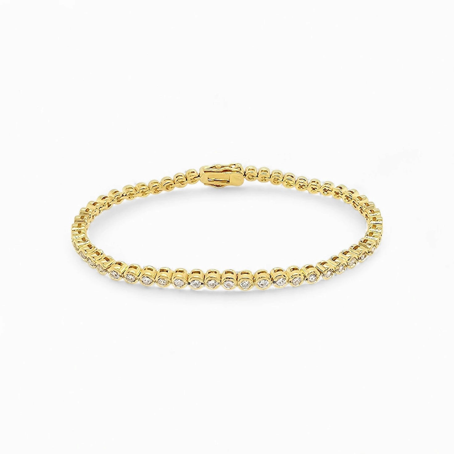 Bracelet Tennis Bissel – 18K Gold or Rhodium Plated | Tennis Bracelet Collection
