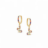 EA CZ Snake Hoop – 925 Sterling Silver | HOOPS AND HUGGIES Collection