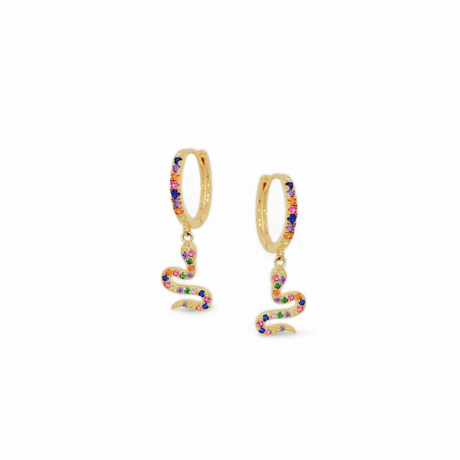 EA CZ Snake Hoop – 925 Sterling Silver | HOOPS AND HUGGIES Collection