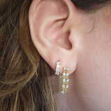 Earring hanging | 18k gold plated | Italian brass | Cubic zirconia