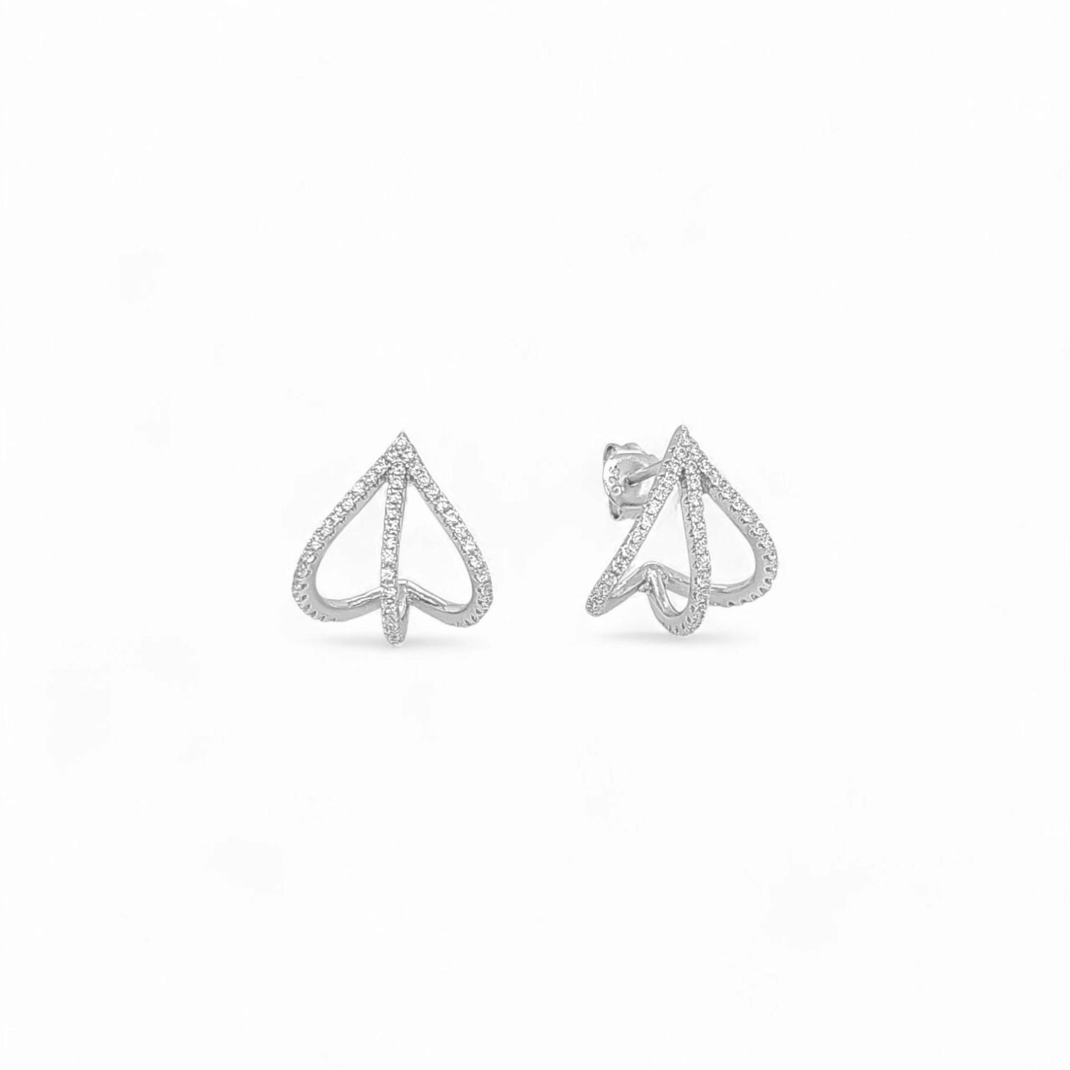 EA 3 Lines CZ Stud – 925 Sterling Silver | STUDS Collection