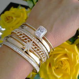 Bracelet Vintage Square CZ – 925 Sterling Silver | Bracelets Bangles Collection