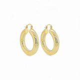 Hoop Big Bar Earrings 1.6'' – 18K Gold Plated | Huggies & Hoops Collection