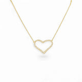 Heart Shape CZ Necklace – 925 Sterling Silver | SHAPES Collection