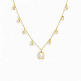 Necklace Emeral Cut Hanging CZ – Shapes Collection
