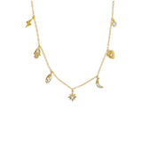 Mix Hanging Lucky Necklace – 925 Sterling Silver | SHAPES Collection