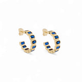 Hoop Riviera 0.9'' – 18K Gold Plated | Huggies & Hoops Collection