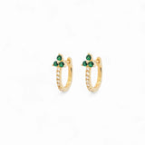 EA 3 CZ Hoop – 925 Sterling Silver | HOOPS AND HUGGIES Collectio