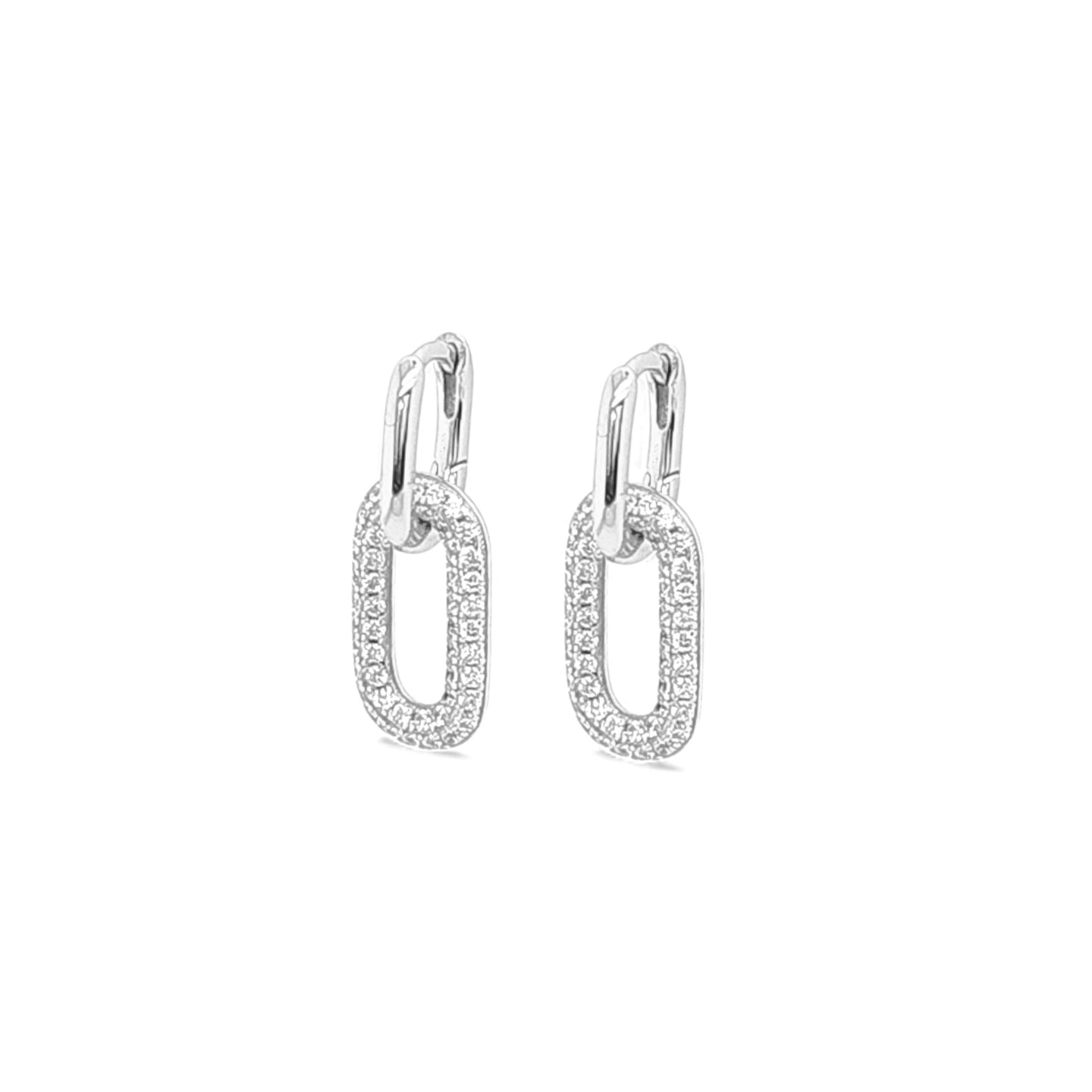 Double Square Hoop – 925 Sterling Silver | HOOPS AND HUGGIES Collection