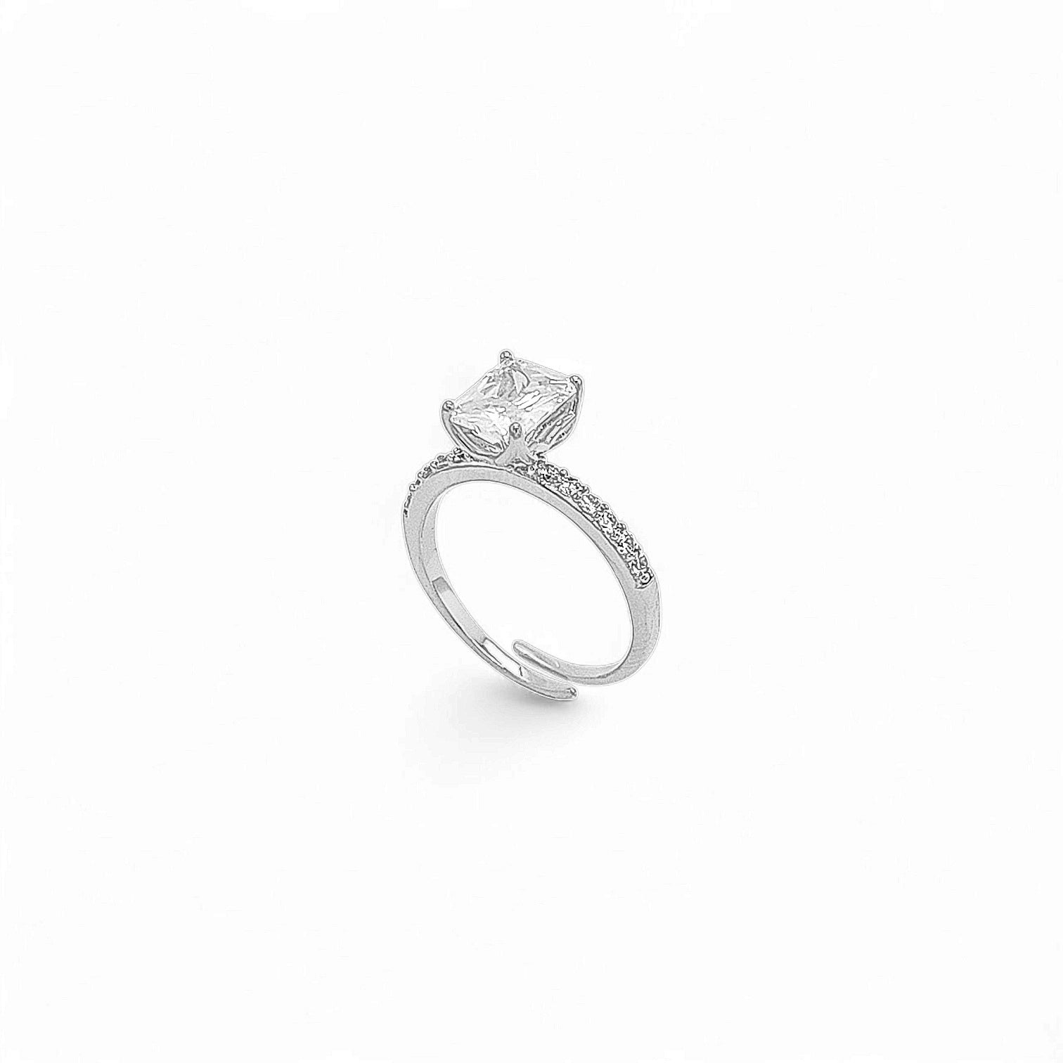 Engaged Square Ring – 925 Sterling Silver | BANDS Collection