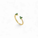 3 Points Ring – 925 Sterling Silver | OPEN FRONT Collection