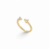 3 Points Ring – 925 Sterling Silver | OPEN FRONT Collection