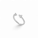 3 Points Ring – 925 Sterling Silver | OPEN FRONT Collection