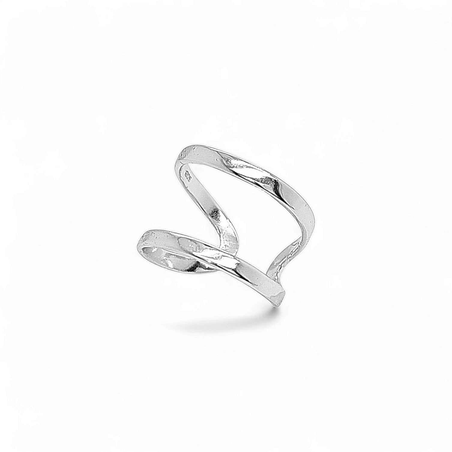 2 Line Plain Ring – 925 Sterling Silver | PINKY Collection