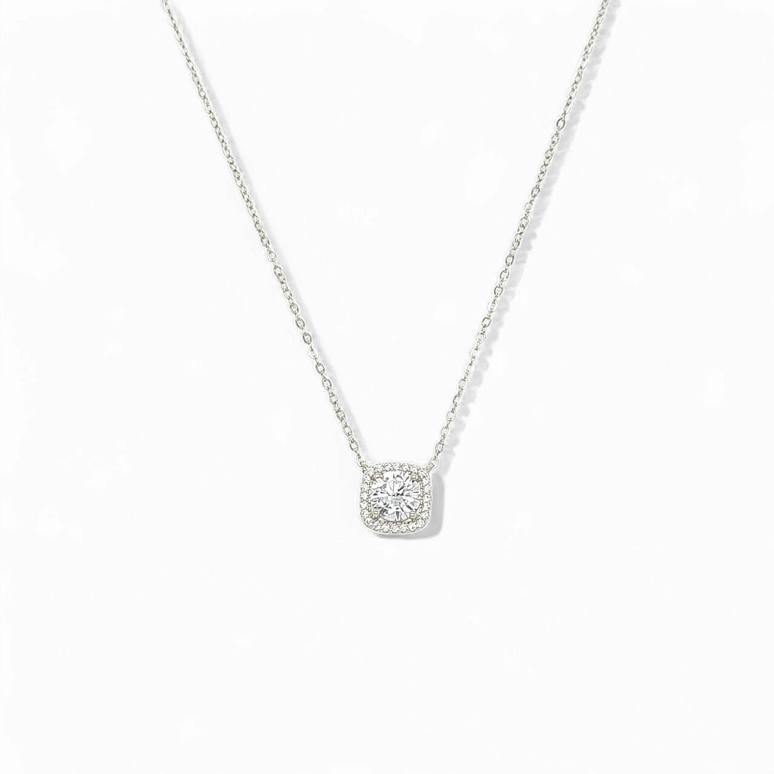 Classic Diamond Necklace – 925 Sterling Silver | SHAPES Collection