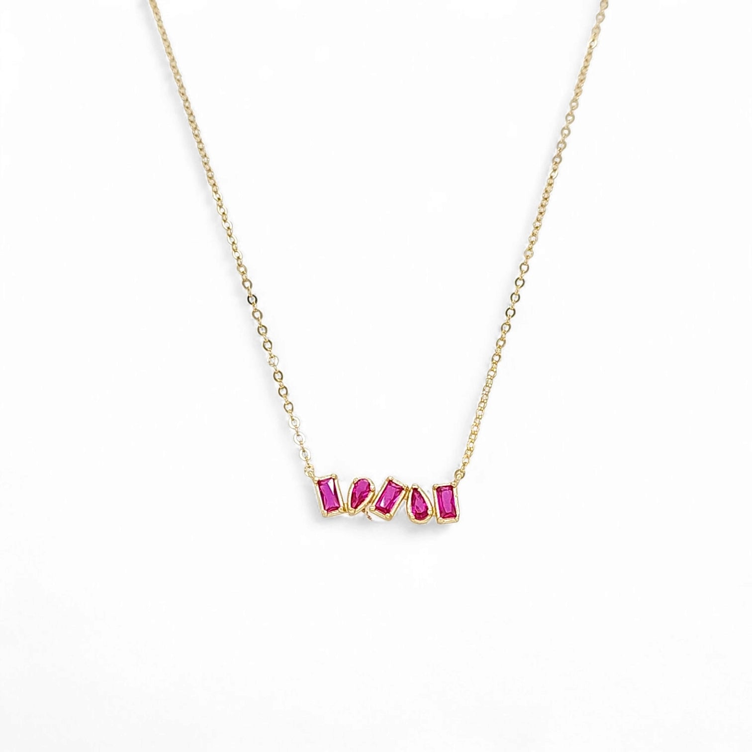 Multi Shape Bar Necklace – 925 Sterling Silver | SHAPES Collection