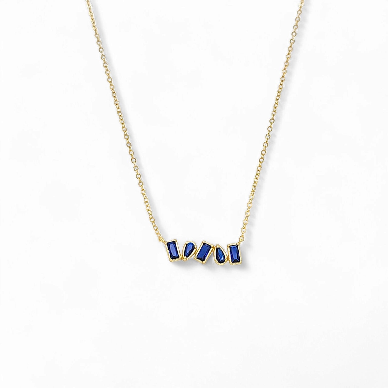 Multi Shape Bar Necklace – 925 Sterling Silver | SHAPES Collection