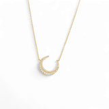 CZ Moon Necklace – 925 Sterling Silver | SHAPES Collection