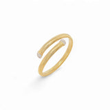Crossed Coil Bangle – 18K Gold Plated | Brass Bangle Collection