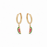 Watermelon Hoop – 925 Sterling Silver | HOOPS AND HUGGIES Collection