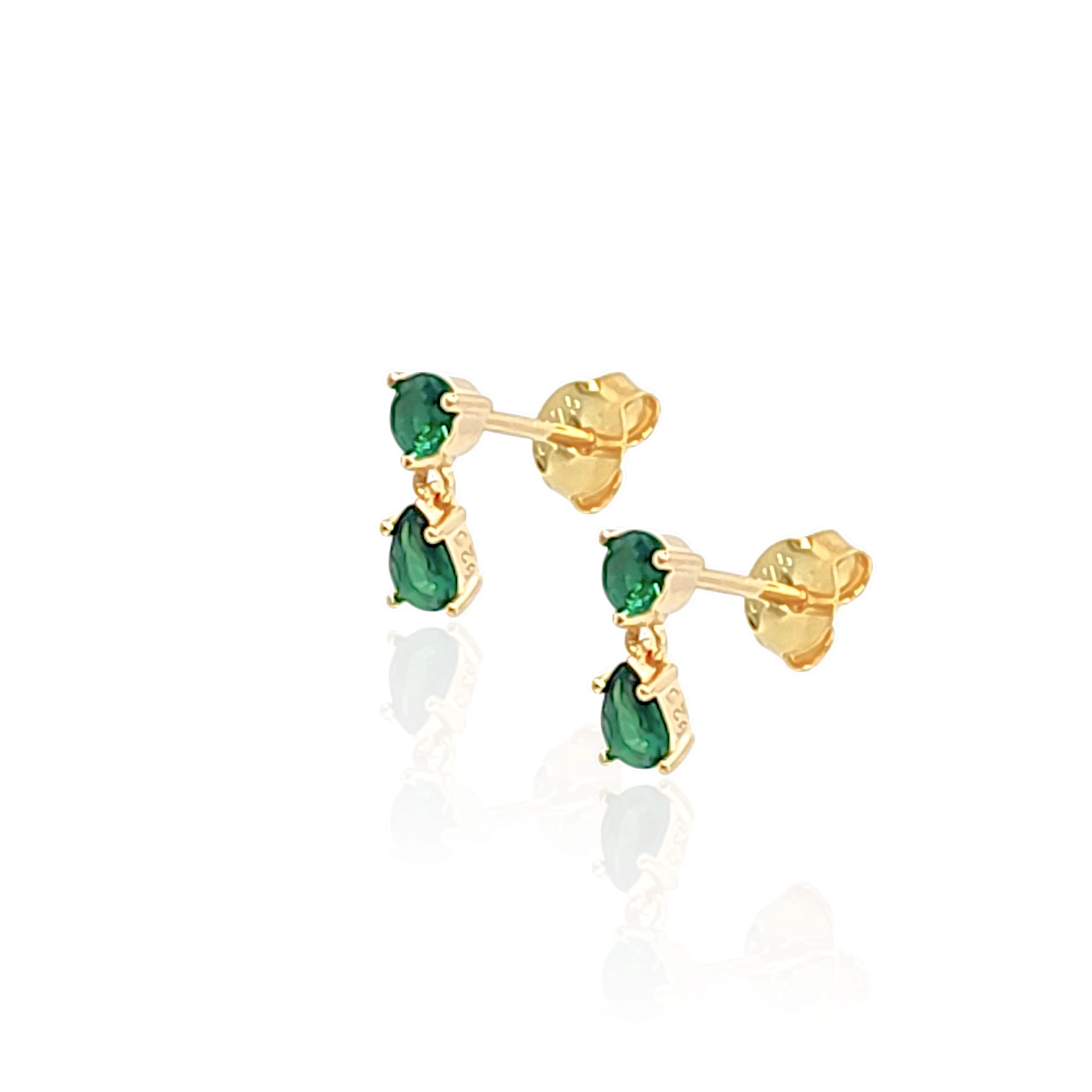 Stud 2Dots – 18k Gold Plated | Drop Earrings