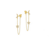 Hanging StarMoon – 925 Sterling Silver | Drop Earrings Collection
