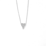 Heart Pavé Necklace – 925 Sterling Silver | SHAPES Collection