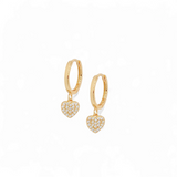 Me Heart Earrings – 925 Sterling Silver | HOOPS AND HUGGIES Collection