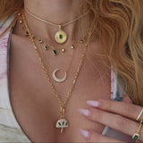 CZ Moon Necklace – 925 Sterling Silver | SHAPES Collection