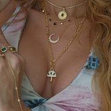 CZ Moon Necklace – 925 Sterling Silver | SHAPES Collection