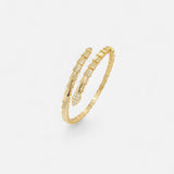 Bangle serpenti | 18k gold plated | Italian brass | cubic zirconia