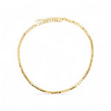 Necklace Square tennis | 18K gold plated | Italian Brass