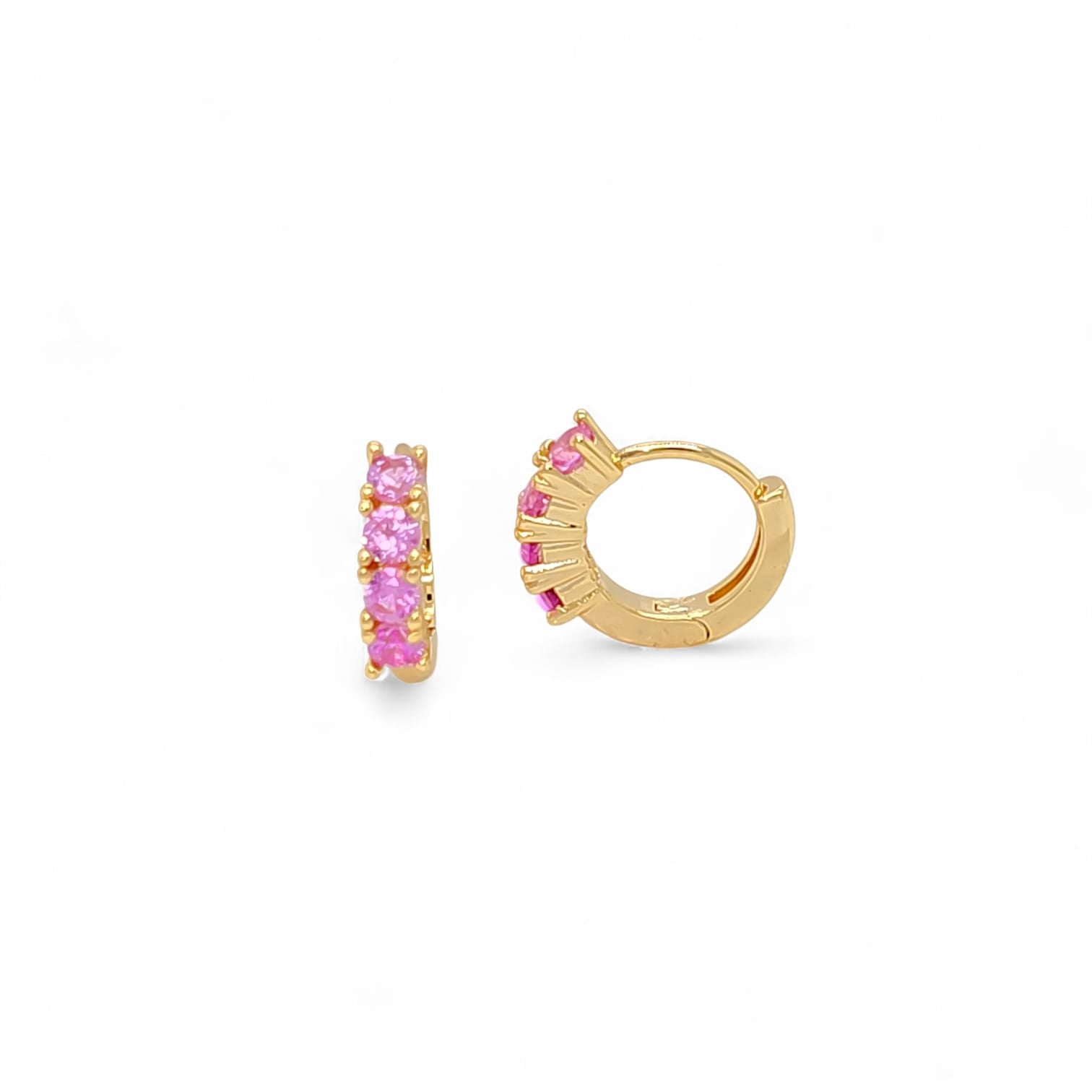 Huggie King | 18k gold plated | Italian brass | cubic zirconia