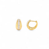 Earring huggie charm | 18k gold plated | Italian brass | cubic zirconia