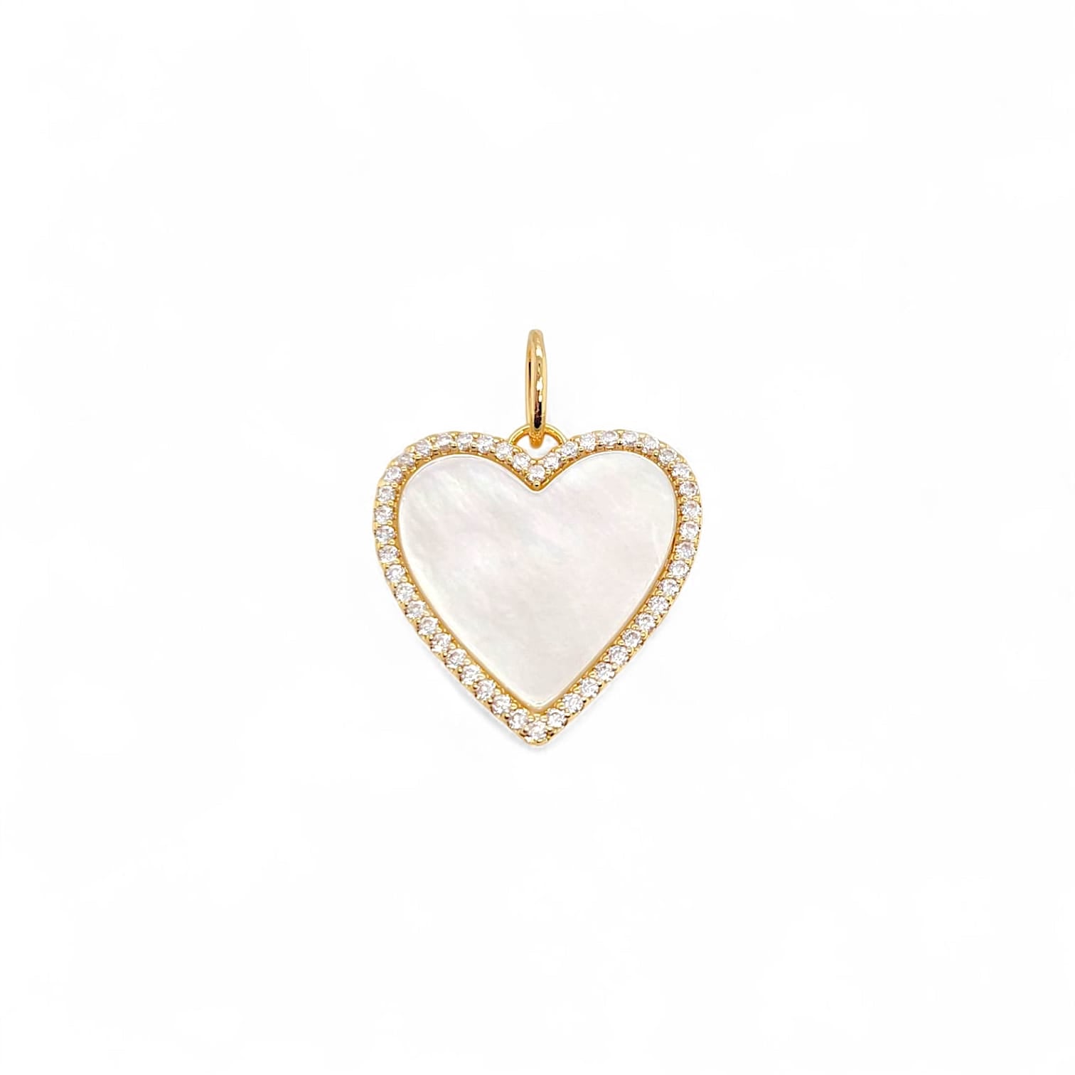 Charm Heart | 18k gold plated | Italian brass | Stones and cubic zirconia