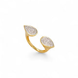 Ring Letty two tones| 18k gold plated | Italian brass | Cubic zirconia