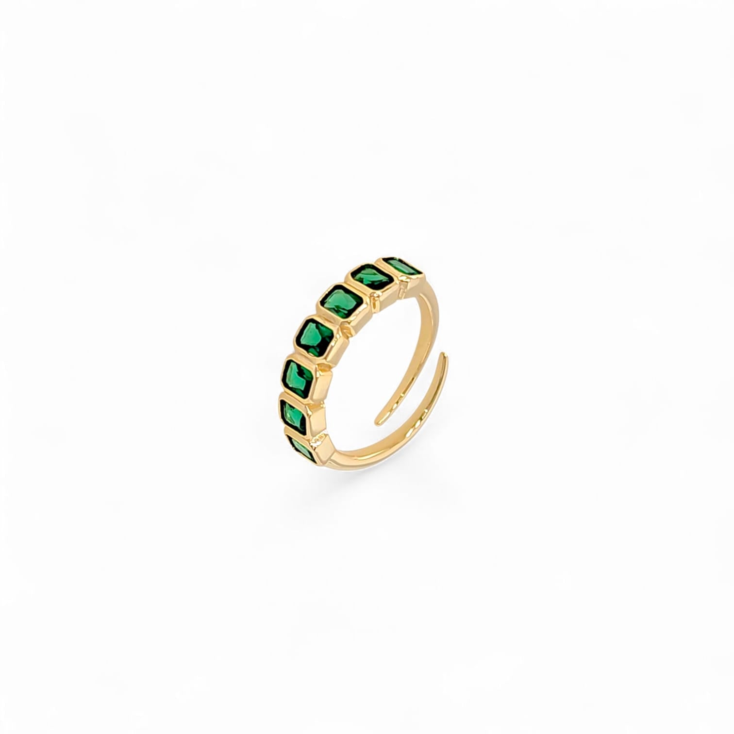 Brass Ring Trend | 18k gold plated | Italian Brass | Cubic zirconia