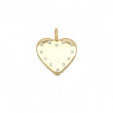 Charm Heart Plain | 18k gold plated | Italian brass | Cubic zirconia