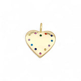 Charm Heart Plain | 18k gold plated | Italian brass | Cubic zirconia