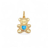 Charm Bear love | 18k gold plated | Italian brass | Cubic zirconia