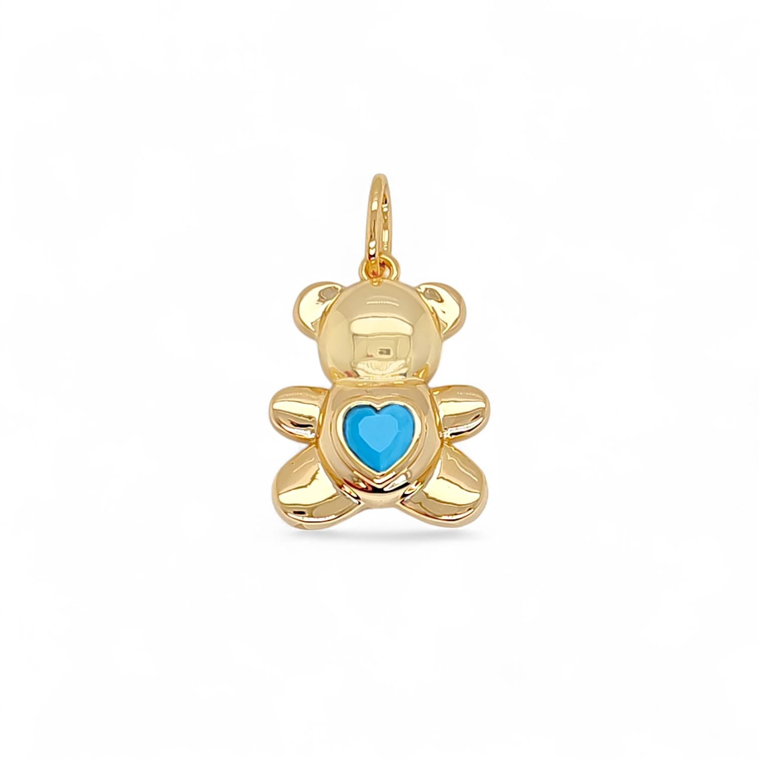 Charm Bear love | 18k gold plated | Italian brass | Cubic zirconia