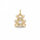 Charm Bear love | 18k gold plated | Italian brass | Cubic zirconia