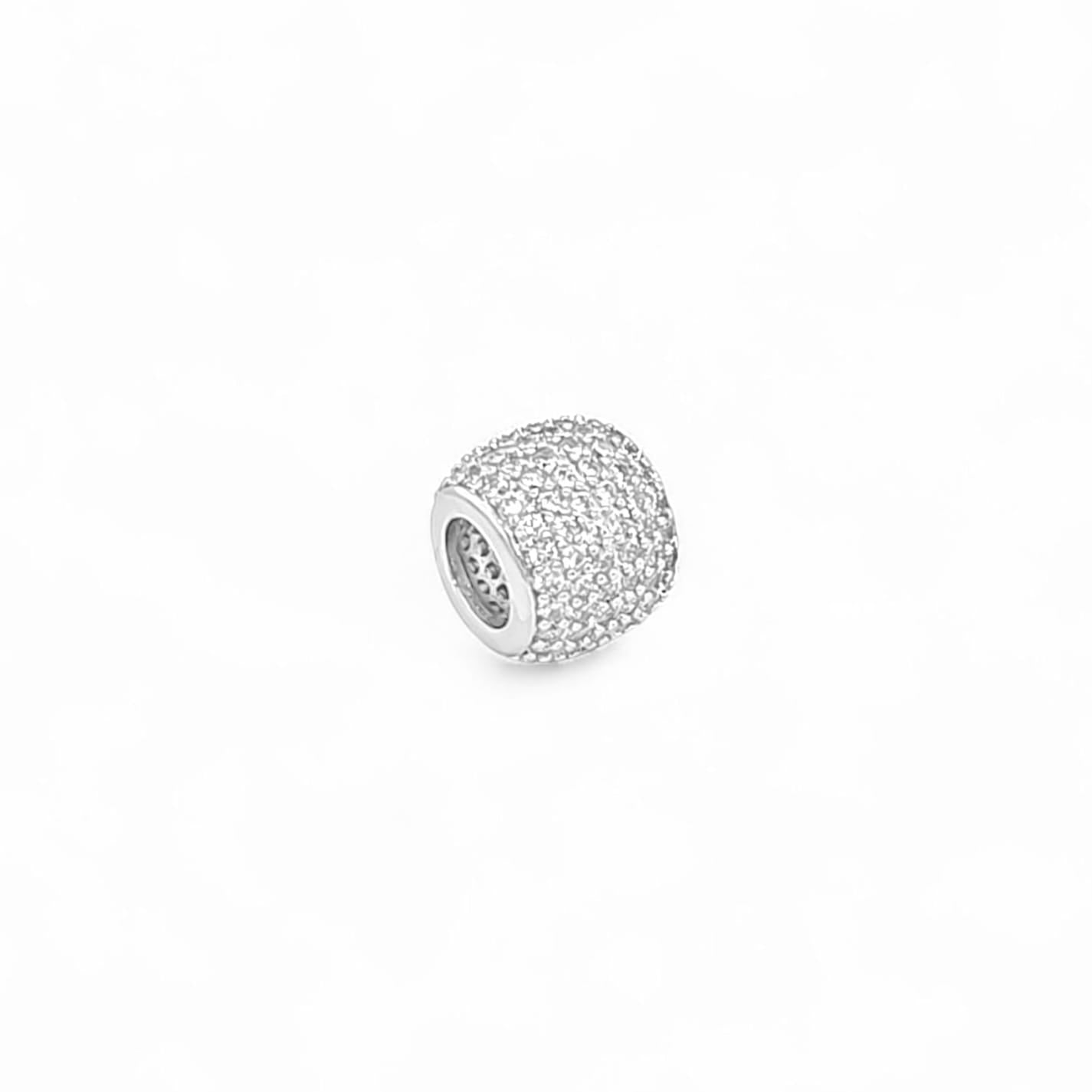 Charm diamond ball | 18k gold plated | Italian brass | cubic zirconia