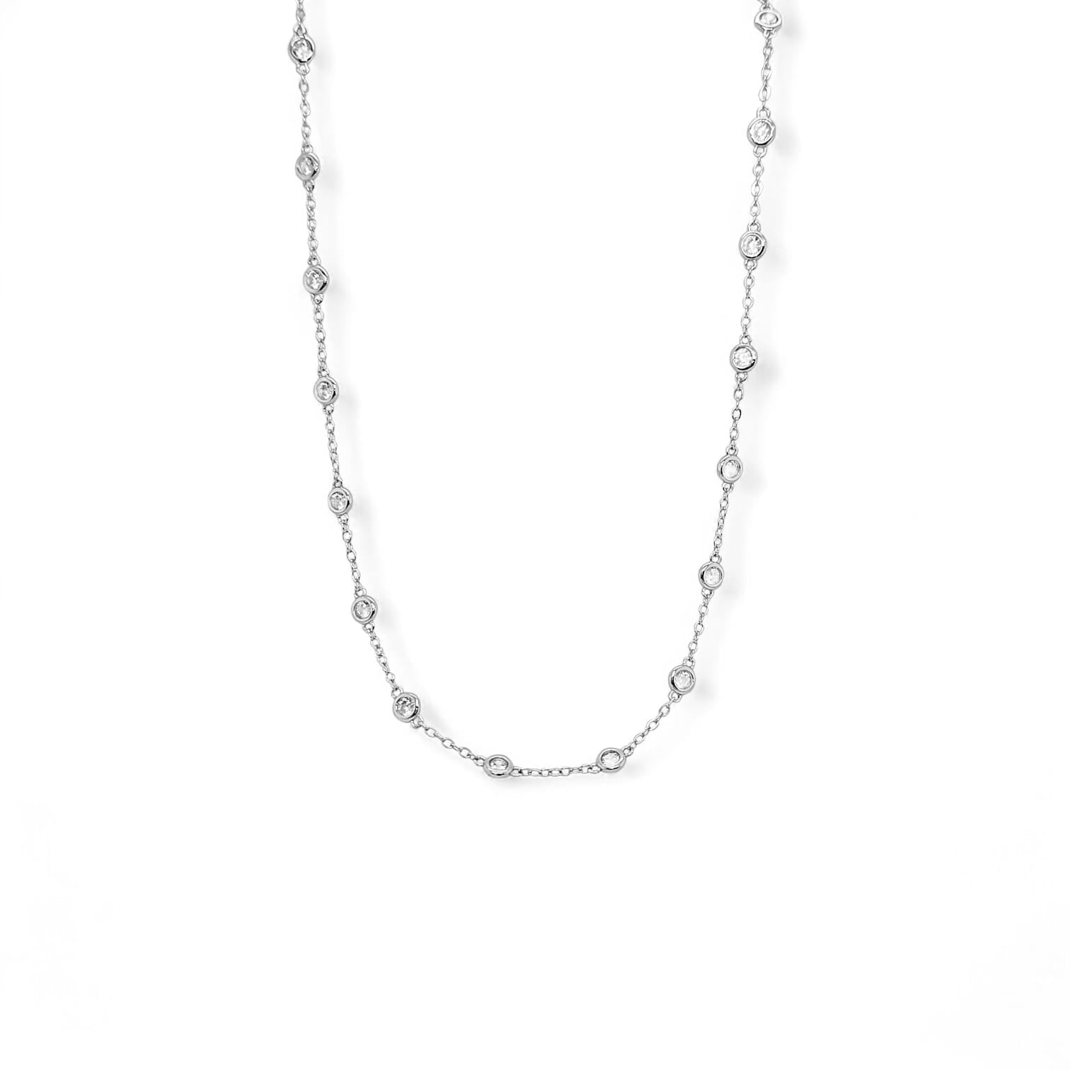 Necklace points 16'' | 18k gold plated | Italian brass | Cubic zirconia