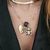 Charm diamond ball | 18k gold plated | Italian brass | cubic zirconia