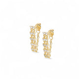 Earring hanging | 18k gold plated | Italian brass | Cubic zirconia