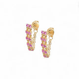 Earring hanging | 18k gold plated | Italian brass | Cubic zirconia